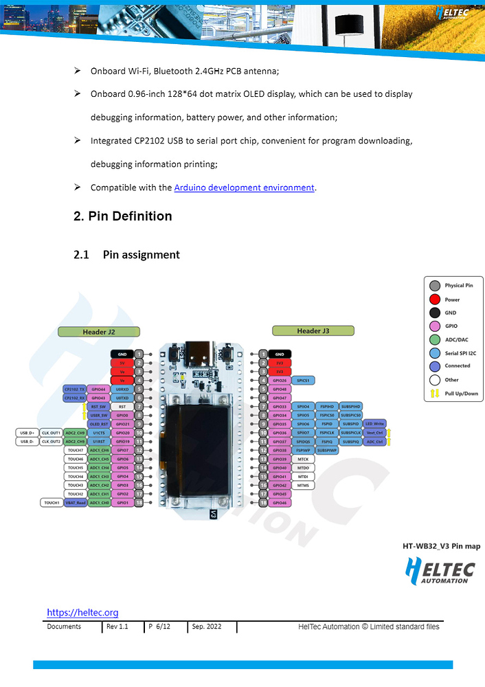 LoRa Oled V3 GPIO Pins - Heltec Automation Technical Community